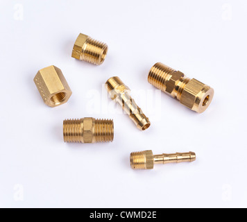 pipe connector fittings for air and gases Stock Photo