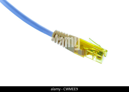 Ethernet RJ45 plug connector for Local Area Networks Stock Photo