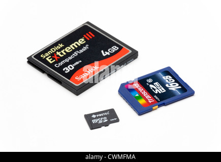 various memory cards Stock Photo