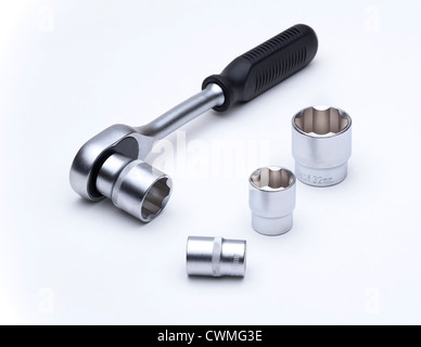 1/2' drive socket and wrench tool Stock Photo