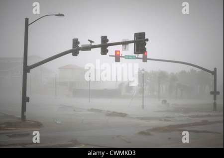 Hurricane Isaac Gulf Port Mississippi USA Stock Photo