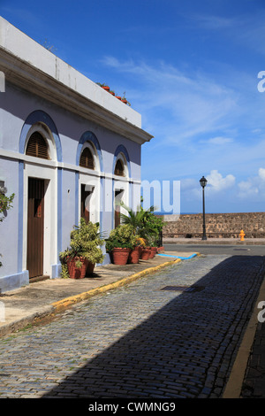 Colonial Architecture, Old San Juan, San Juan, Puerto Rico, USA, Caribbean Stock Photo