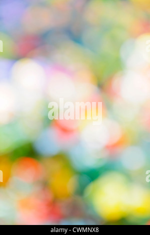 Abstract defocused bokeh background with multiple colors Stock Photo