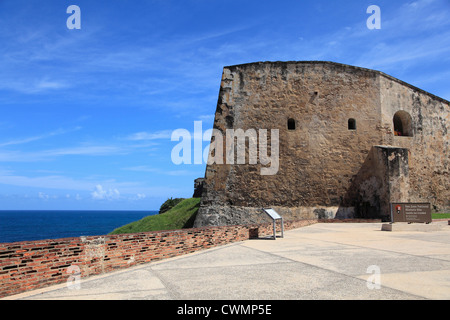 San Cristobal Fort, Castillo de San Cristobal, UNESCO World Heritage Site, Old San Juan, San Juan, Puerto Rico, USA, Caribbean Stock Photo