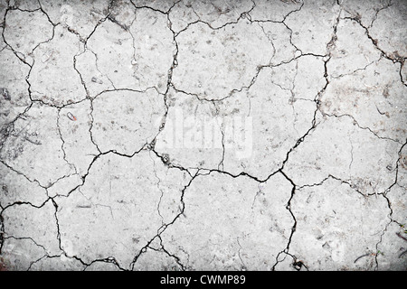 Background of dry cracked soil dirt or earth during drought Stock Photo