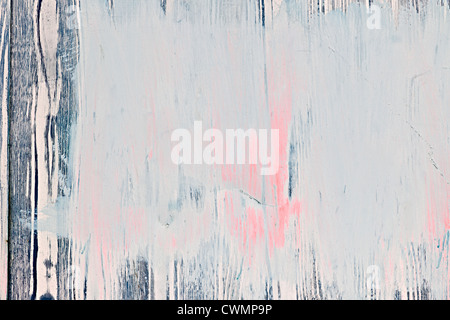 Background of old wood wall with peeling paint Stock Photo