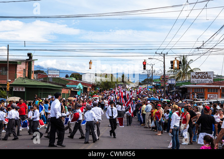 Independence day parade in Costa Rica Stock Photo