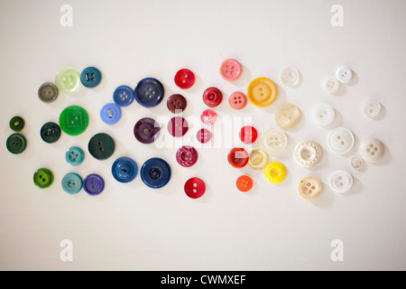 Colorful buttons on white background Stock Photo