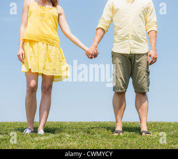 USA, New Jersey, Mendham, Couple standing on meadow Stock Photo