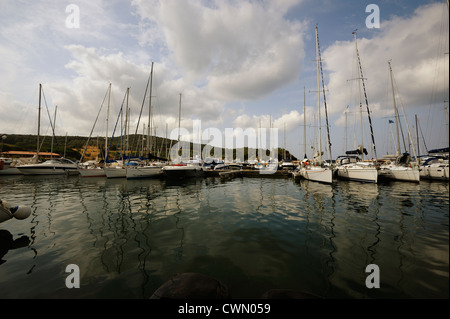 A touristic marina in along the tuscan coast Stock Photo