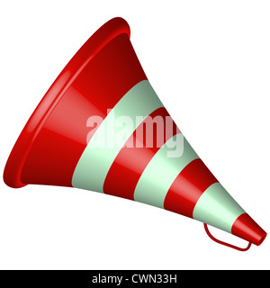 bullhorn icon against white background, abstract vector art illustration Stock Photo