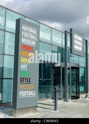 Entrance to Urbis National Football Museum in Manchester UK Stock Photo
