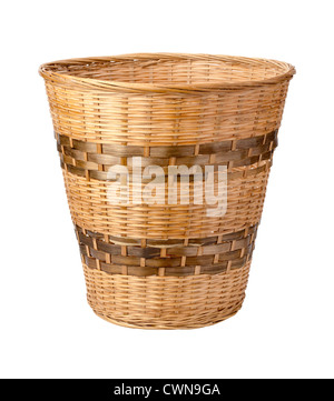 Wastebasket isolated on white. Stock Photo