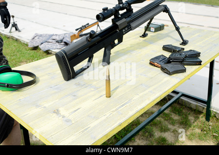 Ammunition And Magazines For A Sniper Rifle Stock Photo - Alamy