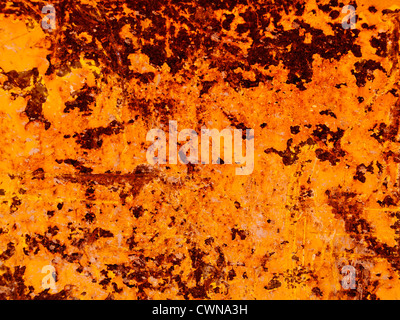 Orange rusty steel background Stock Photo