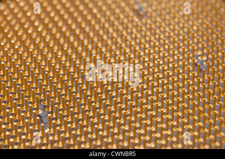 Underside view of a modern CPU computer chip or central processing unit Stock Photo