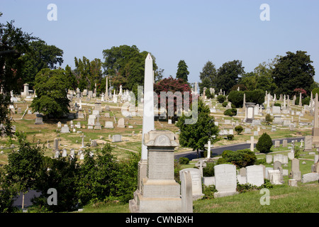 Hollywood cemetery in Richmond, Virginia. President James Madison and John Tyler's burial place. Jefferson Davis burial site. Stock Photo