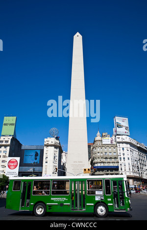 Plaza Republica and the obelisk in the city center, Buenos Aires, Argentina Stock Photo