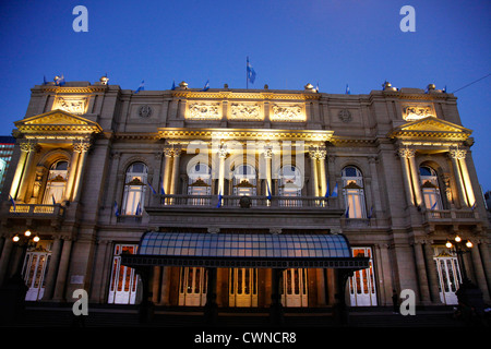 Facade of Teatro Colon, Buenos Aires, Argentina. Stock Photo