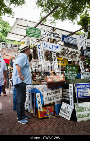 The Sunday Flea Market in San Telmo, Buenos Aires, Argentina. Stock Photo