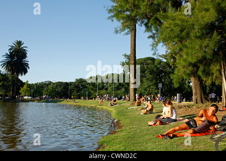 Parque 3 de Febrero in Palermo, Buenos Aires, Argentina. Stock Photo