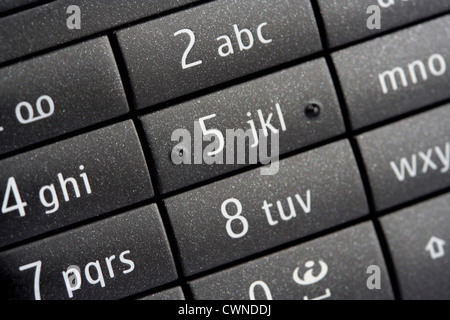 Closeup of cellphone keypad Stock Photo