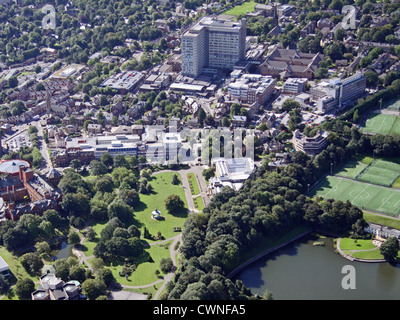 aerial view of The Weston Park Hospital, Sheffield Children's Hospital and The Royal Hallamshire Hospital, Sheffield Stock Photo