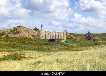 Cottages, Hoernum, Sylt, Schleswig-Holstein, Germany Stock Photo