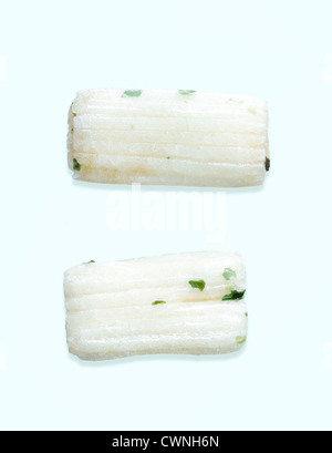 Two japanese rice crackers Stock Photo
