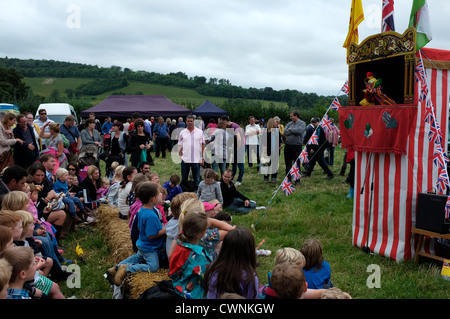 punch and judy show shoreham kent uk 2012 Stock Photo