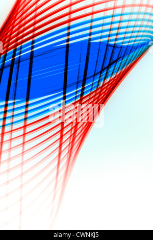 A red and blue physiogram on a white background Stock Photo