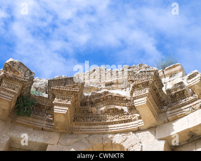 Ruins of the roman city of Gerasa in todays Jerash in Jordan, detail from the Nymphaeum Stock Photo