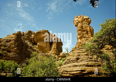 Bandiagara escarpment in Pays Dogon, Mali Stock Photo