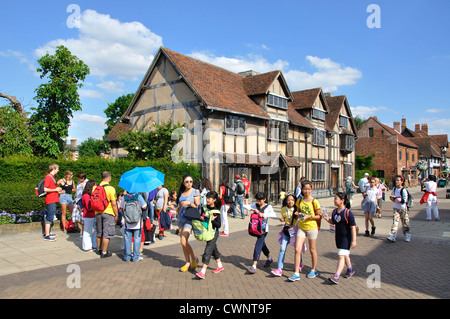 Shakespeares birthplace, Henley Street, Stratford upon Avon, Warwickshire, England, UK Stock Photo