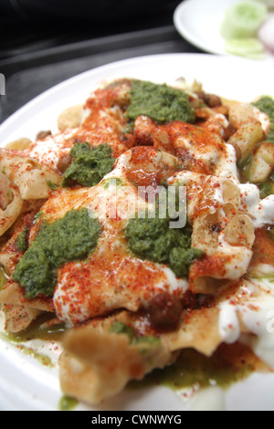 North Indian food , Papri chaat Stock Photo