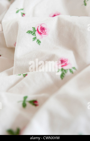 Floral patterned fabric, close-up Stock Photo