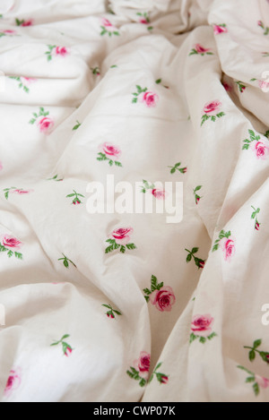 Floral patterned fabric, close-up Stock Photo