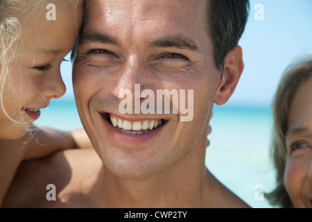 Father and young daughter, portrait