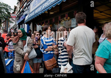 Multicultural street scenes in Walthamstow North London Stock Photo