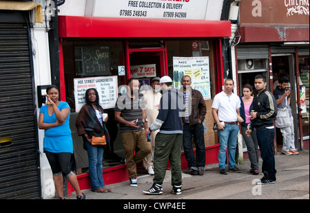 Multicultural street scenes in Walthamstow North London Stock Photo