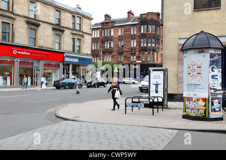 Byres Road in the West End of Glasgow, Scotland, UK Stock Photo