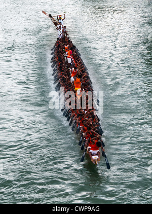 Snake boat race during onam celebration in Alleppey, Alappuzha, kerala Stock Photo