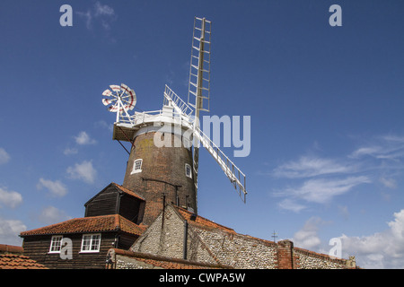 Cley Windmill dates from the early 18th Century and is a well-known landmark on the north Norfolk coast. It commands Stock Photo
