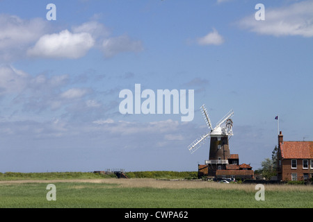 Cley Windmill dates from the early 18th Century and is a well-known landmark on the north Norfolk coast. It commands Stock Photo