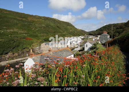 Boscastle; harbour approach; summer; Cornwall; UK Stock Photo