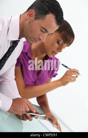 Working out a budget Stock Photo