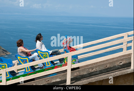 Roller Coaster ride above the Bay of Biscay Northern Spain Stock Photo