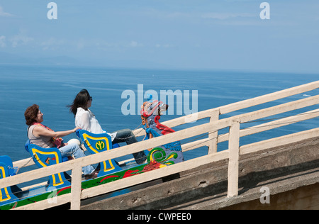 Roller Coaster ride above the Bay of Biscay Northern Spain Stock Photo