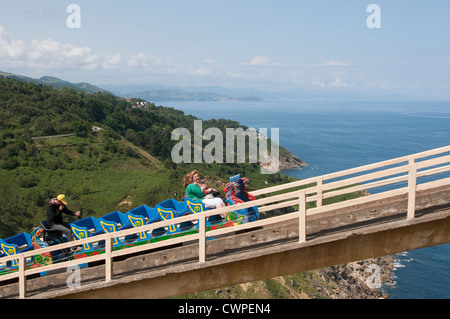 Roller Coaster ride above the Bay of Biscay Northern Spain Stock Photo