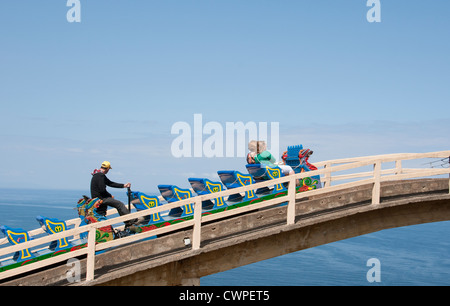 Roller Coaster ride above the Bay of Biscay Northern Spain Stock Photo